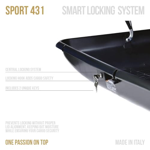 CAM Universal Tetrax roof box (430L) with security lock