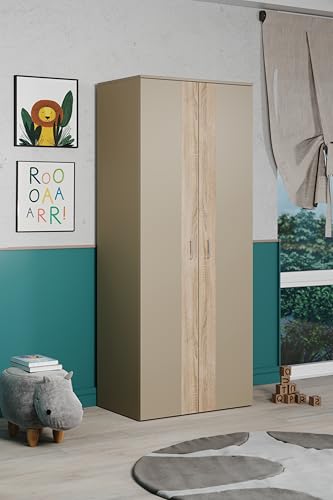 Baby room set 'BERRY' with triple slatted frame, changing table & wardrobe