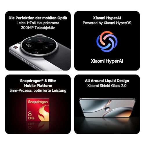 Xiaomi 15 Ultra Smartphone (16GB RAM + 512GB Speicher): 200MP Leica Kamera, Snapdragon 8 Elite, 5410mAh