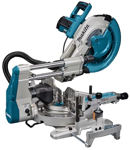 Makita miter saw (LS1219L) with laser guidance & space-saving design: 305mm