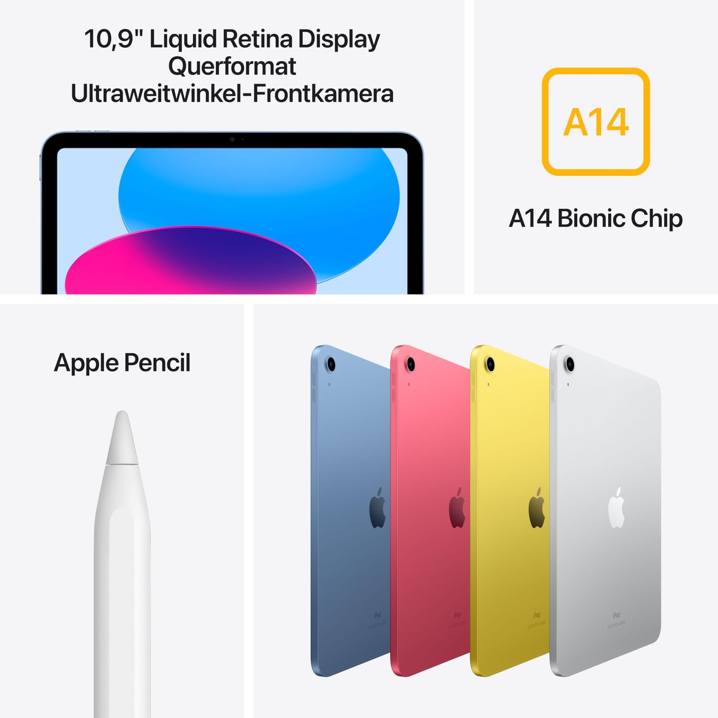 Apple 10,9" iPad (Wi-Fi, 64GB) in Blau (10. Generation)