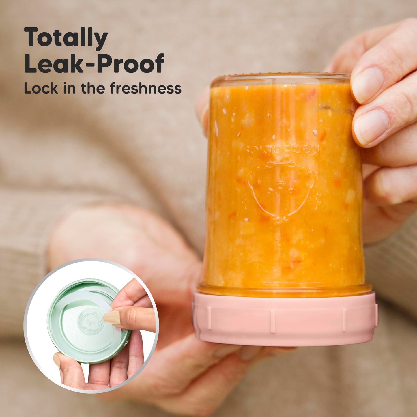 Baby Food Freezing Containers Made of Glass (8 Pack) - Baby Food Storage
