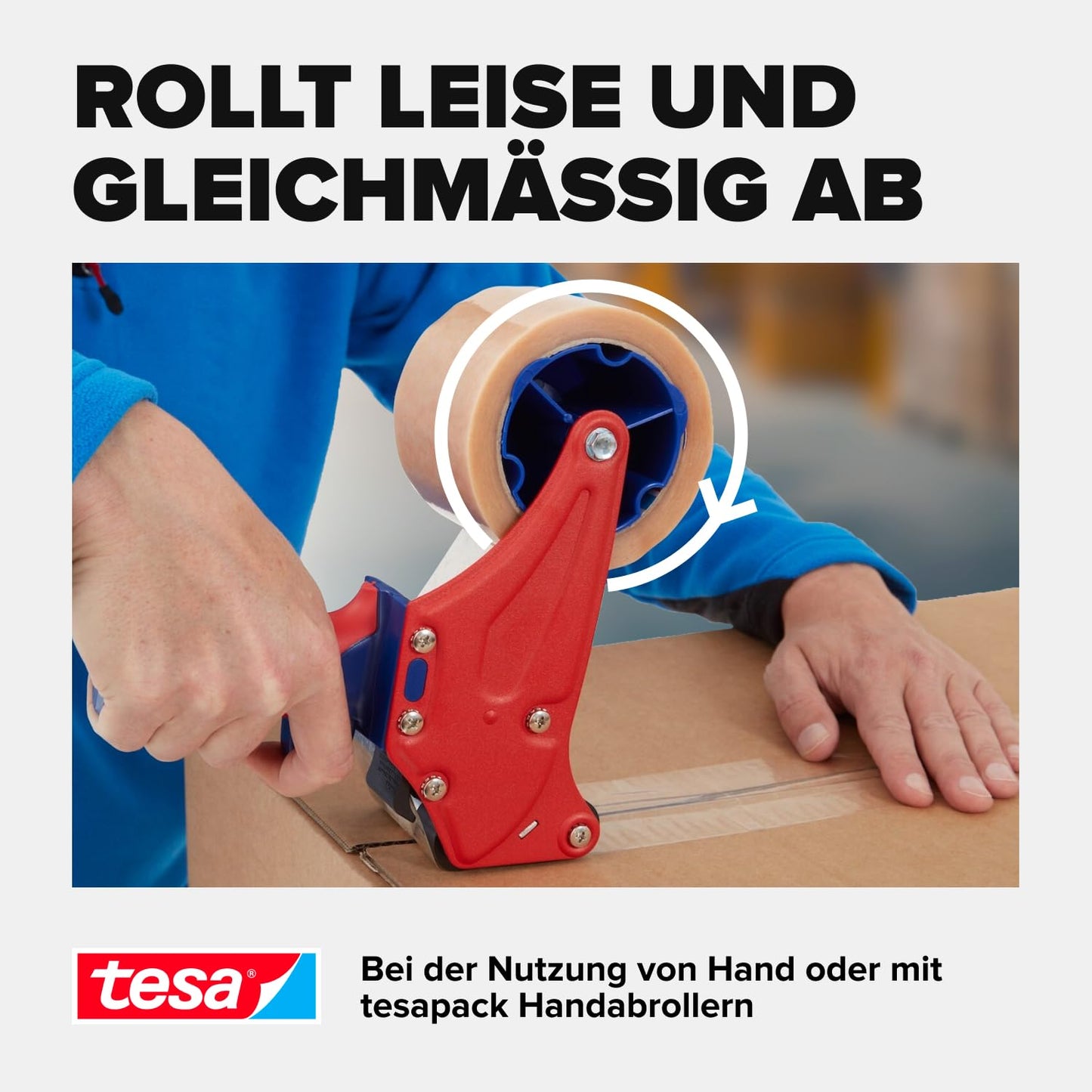 tesa 64014 packaging tape (transparent): 6 rolls of 66m x 50mm, quiet & UV-resistant