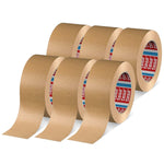 tesa parcel tape (brown): 6 rolls of 50m x 50mm, FSC-certified & recycling-friendly