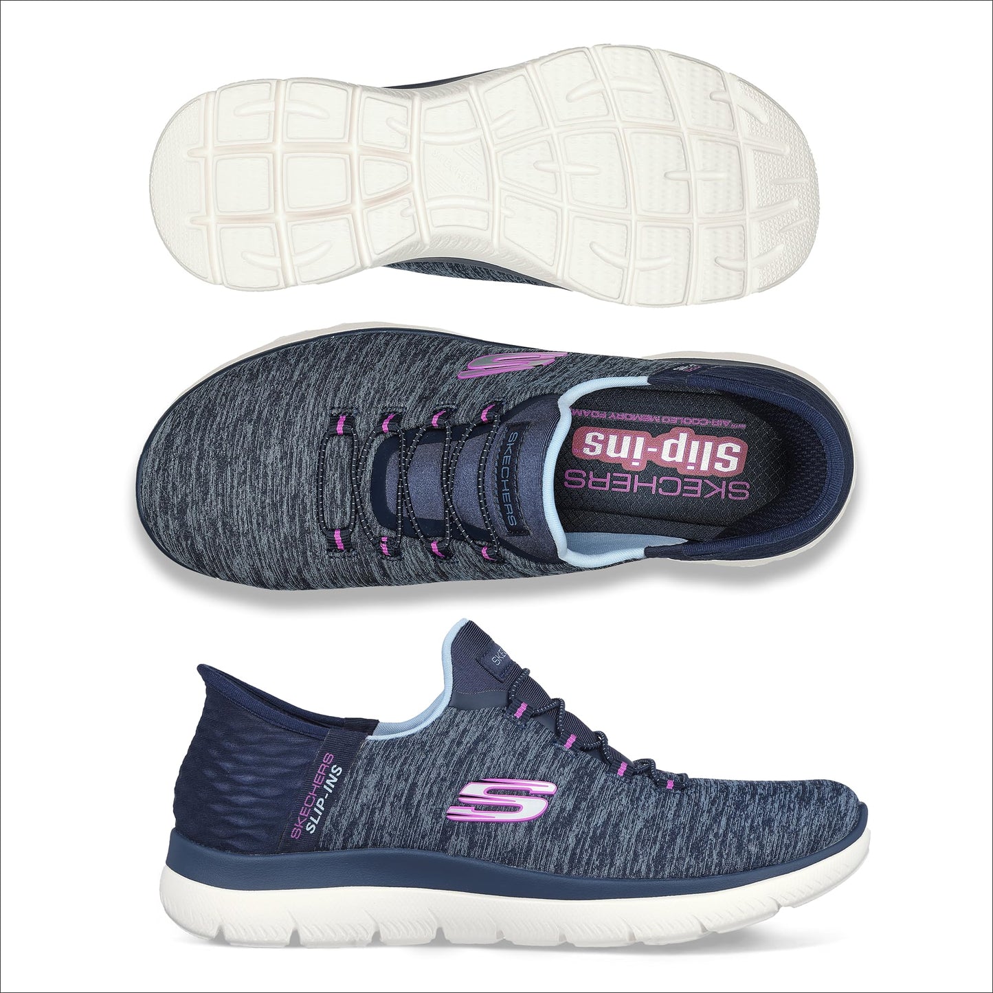 Skechers 'Summits Dazzling Haze' Slip-Ins Women's Sneakers (Navy)