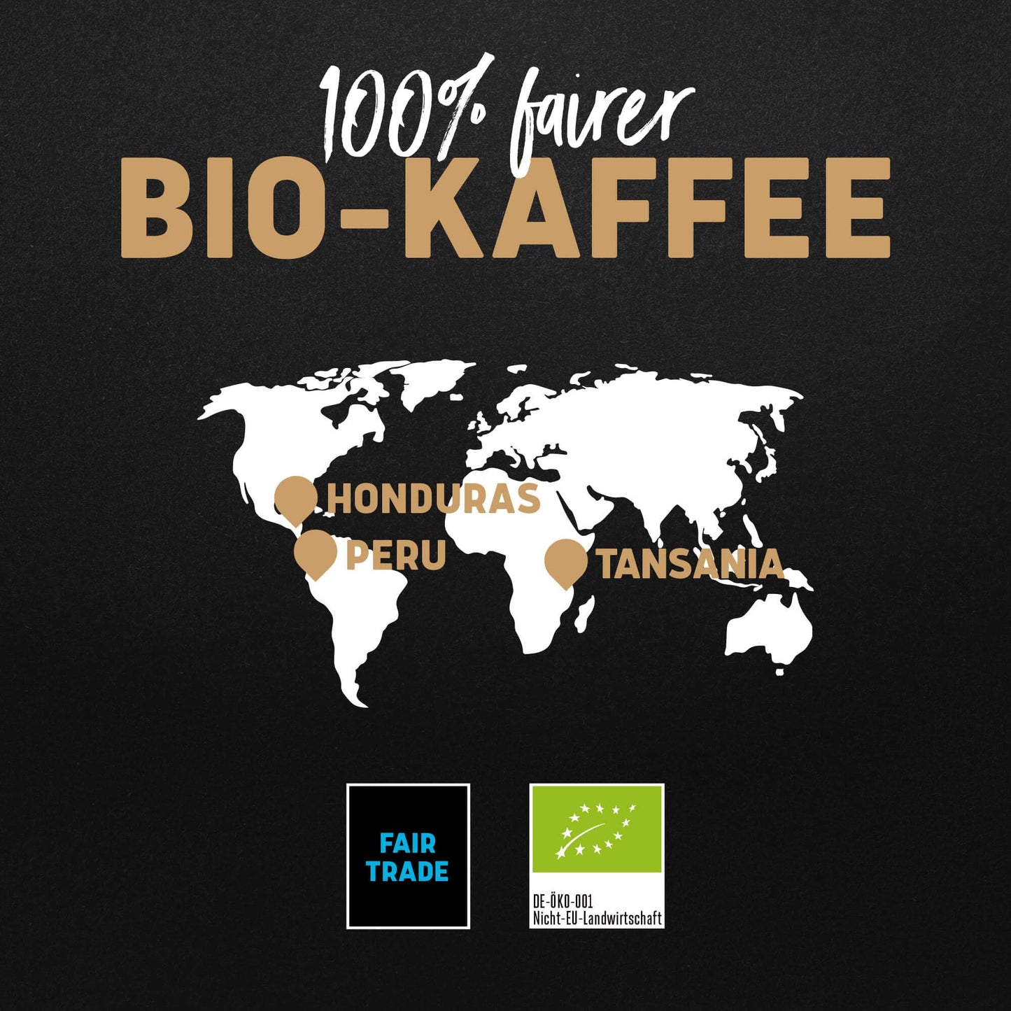 Landpark Organic Coffee Espresso 500g: Arabica & Robusta Coffee Beans | Fair Trade