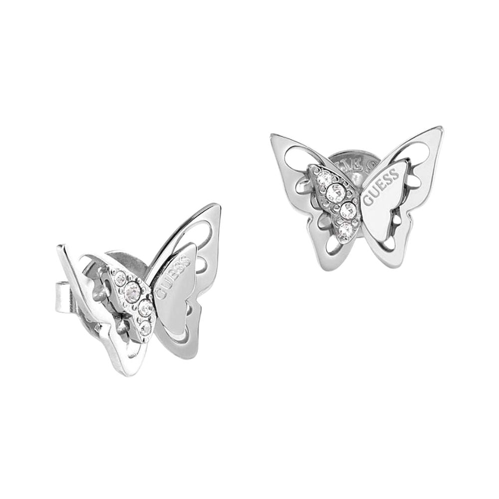 GUESS 'Fly Away' Schmetterlinge Damen-Ohrringe in Silber