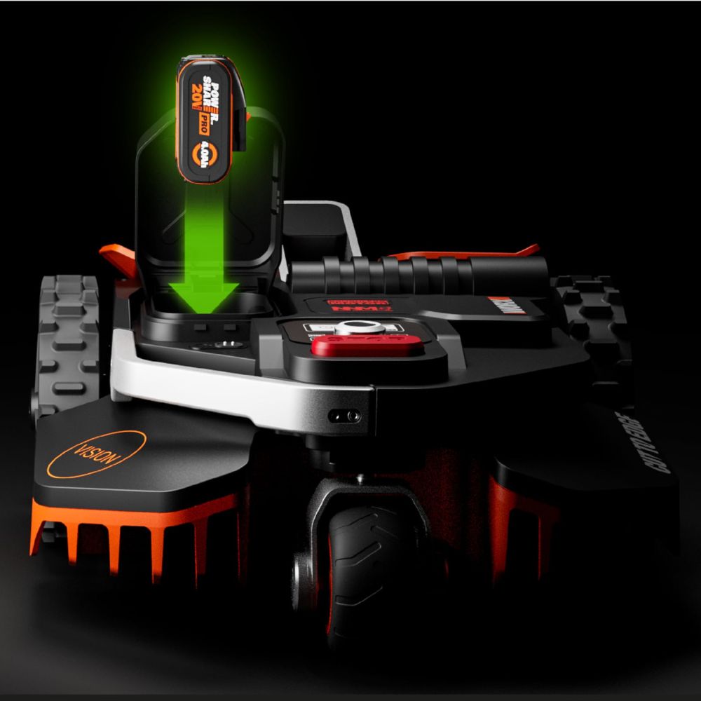 WORX Landroid Vision M600 AI robotic lawnmower (WR206E.1) for gardens up to 600m²: Wi-Fi & Bluetooth, hedgehog protection