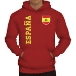 Spain 'ESPANA' Football World Cup Fan Shirt Hoodie | Hooded Sweatshirt in Red