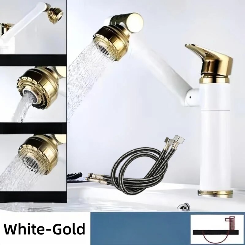 360-Degree Swivel Faucet Fixture | Bathroom Sink