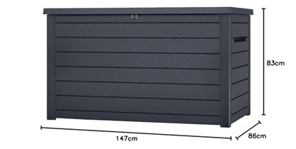 Koll Living Auflagenbox/Kissenbox Goliath XXL (870 Liter): Graphit