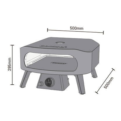 COZZE Mini Gas Pizza Oven (50mbar) with Regulator for Small Pizzas