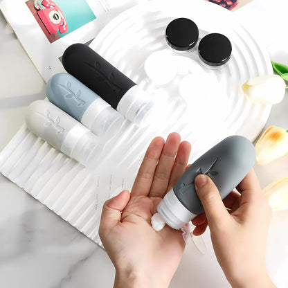 Silicone Travel Bottle Set for Filling (18 Pieces): TSA Approved - Travel Gadgets