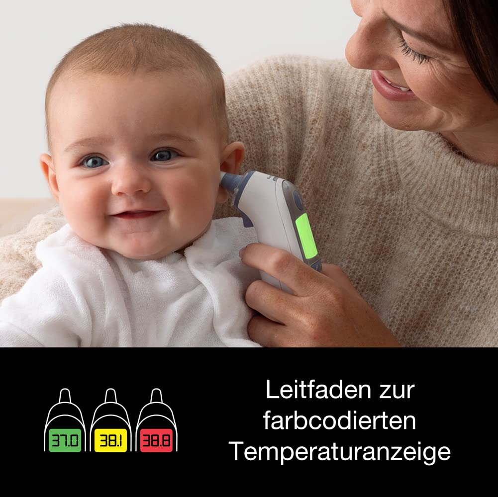 Braun ThermoScan-7 ear thermometer with Age Precision &amp; ExacTemp including 21 hygiene caps