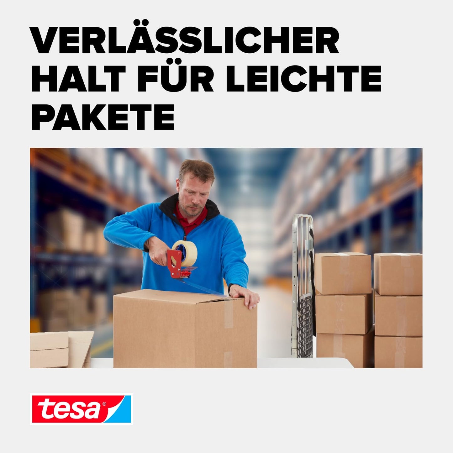 tesa 64014 packaging tape (transparent): 6 rolls of 66m x 50mm, quiet &amp; UV-resistant