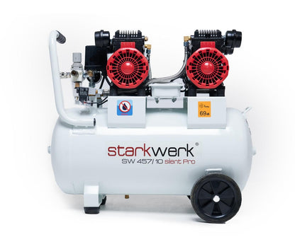STARKWERK air compressor (SW 457/10) including pressure reducer and water separator: 10 bar, 50 liters