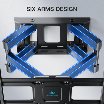 PERLESMITH TV Wall Mount | Swivel for 26-65 inches (Flat &amp; Curved up to 45 kg)