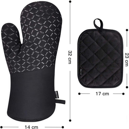 Oven gloves, pot holders, oven gloves (set of 4), baking gloves