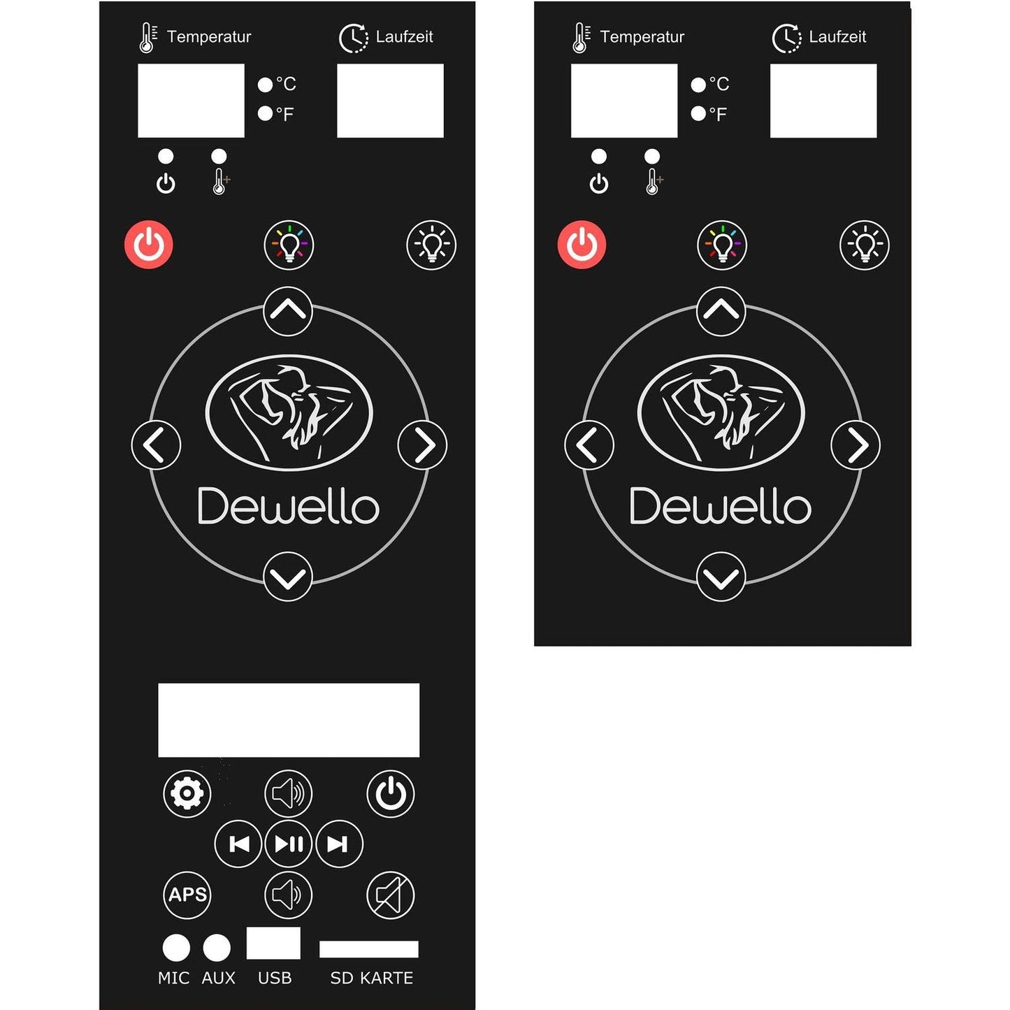 Dewello® infrared sauna 'Laval Plus' (135x105cm) for 1-2 people made of hemlock wood, LED, Bluetooth