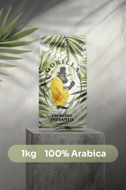 JOERGES GORILLA Espresso Impianto (1kg): Chocolatey whole beans with a fruity finish