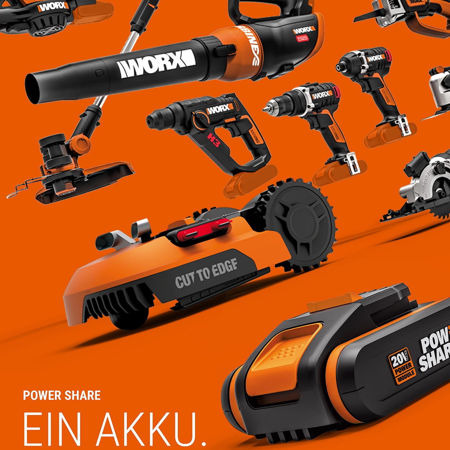 WORX (WX550.9) 2-in-1 universal jigsaw for cutting wood, steel &amp; PVC: Without battery &amp; charger