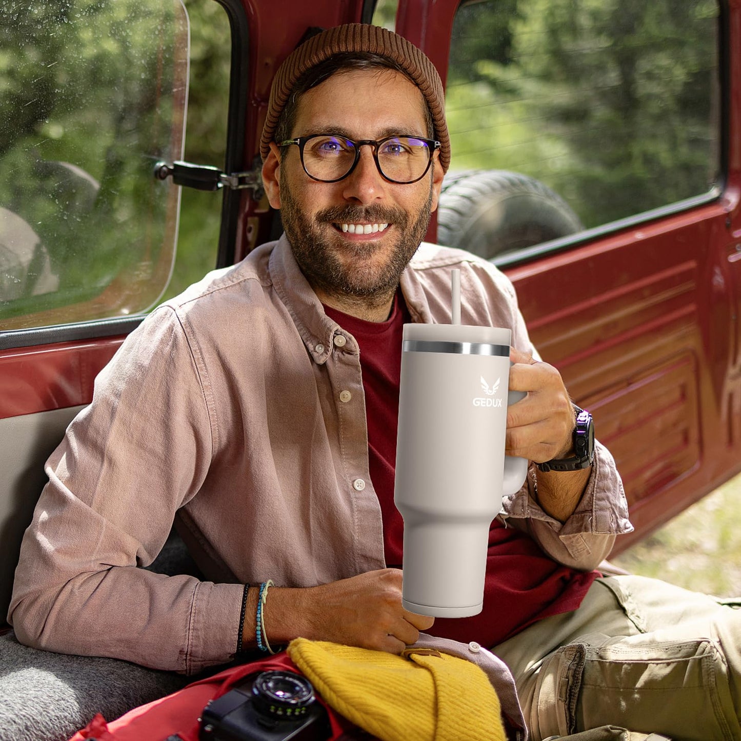 Gedux Thermo Mug (900ml) | 2-in-1 Stainless Steel Drinking Bottle with Straw