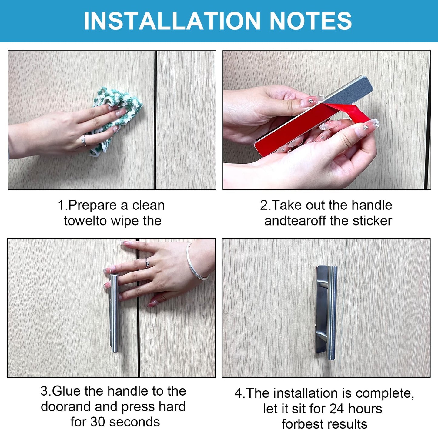 AOROPS Self-adhesive Door Handles | Stylish &amp; practical solution without drilling