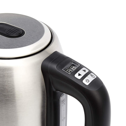 Amazon Basics 1.7L Stainless Steel Kettle with Digital Display and Keep Warm Function