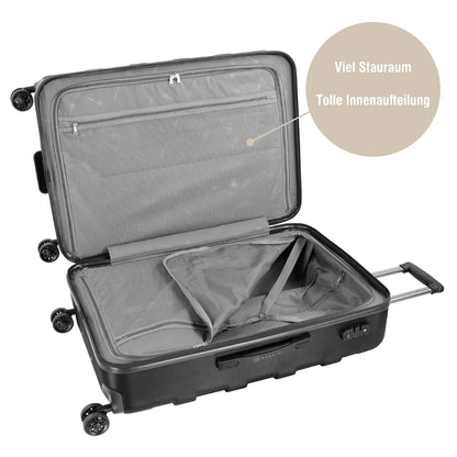 BUGATTI 'Galatea' hard-shell travel suitcase (96 liters) with TSA combination lock