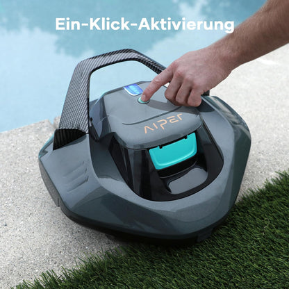 AIPER Cordless Pool Vacuum with Battery (90 min. Runtime): LED indicators, dual drive