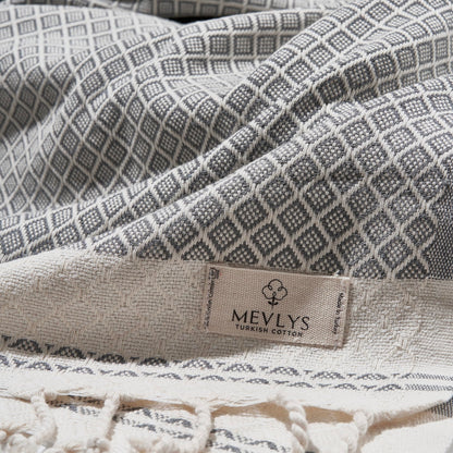 MEVLYS Beach Hammam Towel (Set of 2 - 100x180cm) Made of Cotton | Extra Light