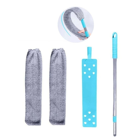 Plumeau rétractable : brosse plate avec chiffons lavables 