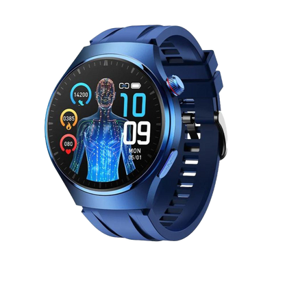 Smartwatch mit EKG-PPG Laser-Behandlung | Körpertemperatur, Blutzucker & Bluetooth-Anruf2