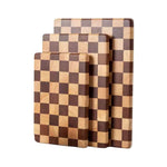 Mosaic Cutting Board Made of Solid Wood | Non-Slip, Two-Tone, Durable for Kitchen and Serving