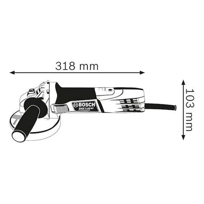 Bosch Professional angle grinder (GWS 7-125) including additional handle and two-hole wrench