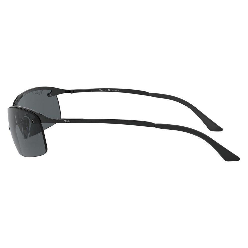 Ray Ban 'RB3183' Unisex Sunglasses: Top Bar Black, Grey Gradient Lenses
