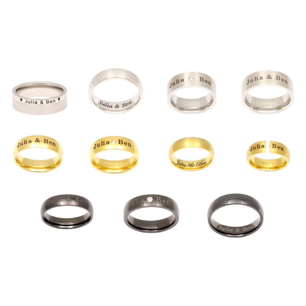 Juwelier Schönschmied 'Mila' Damen Partner-Ehering aus Edelstahl & Zirkonia