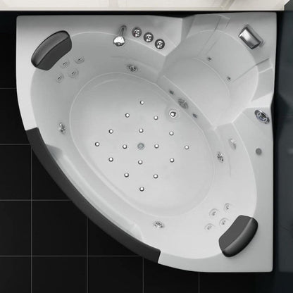 PureHaven whirlpool with waterfall, heater, light therapy, sound system, Bluetooth