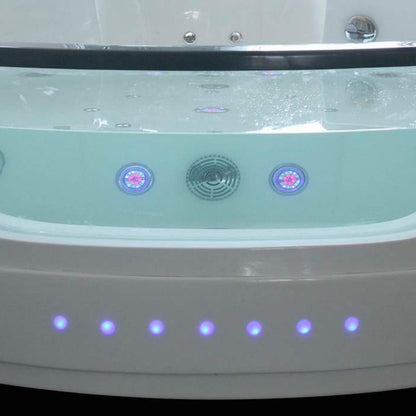 PureHaven whirlpool with waterfall, heater, light therapy, sound system, Bluetooth