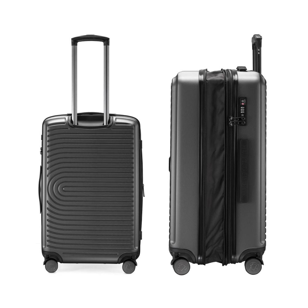 HAUPTSTADTKOFFER 'Mitte' hard-shell travel suitcase set (3 pieces): ABS, TSA | Graphite