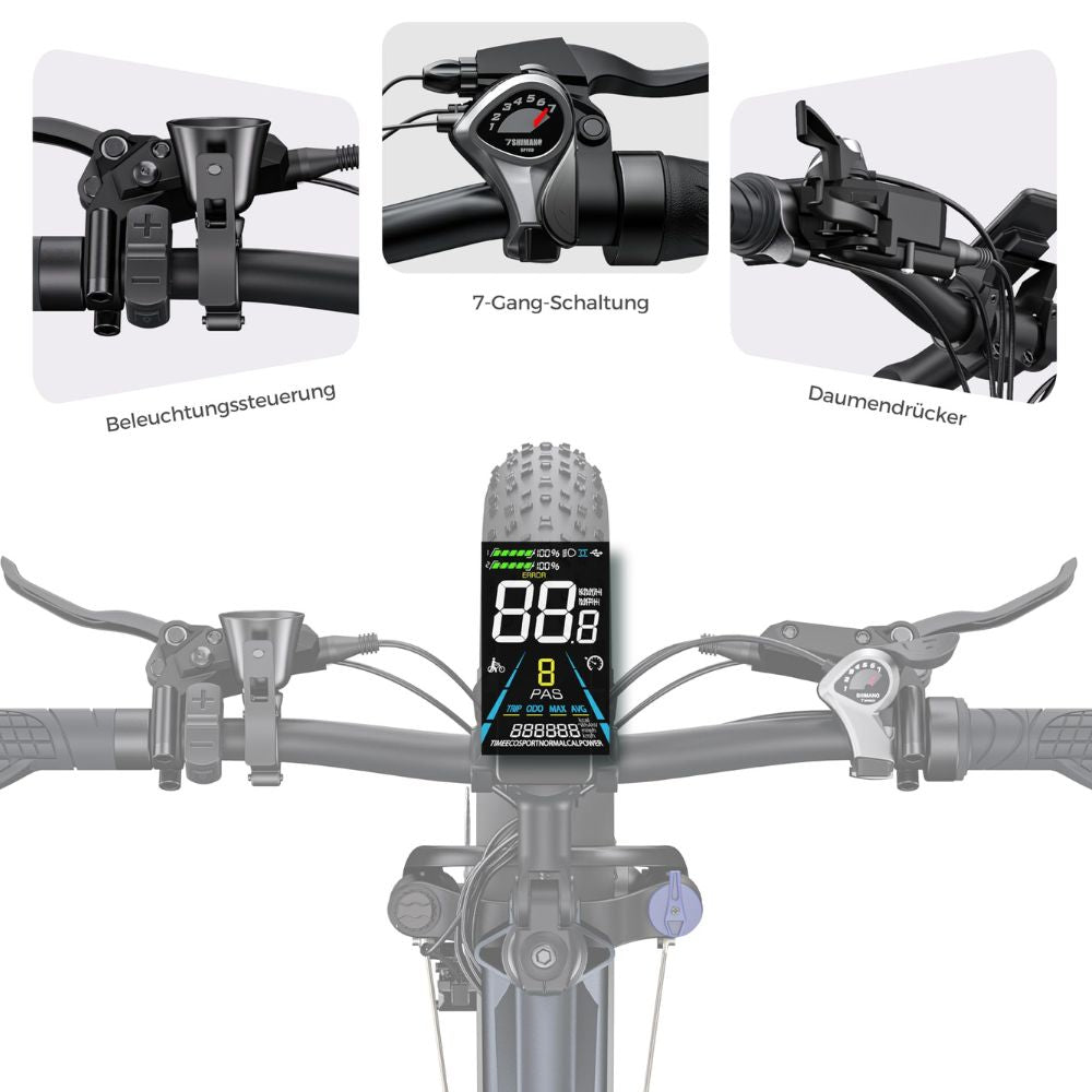 ENGWE E26 All-Terrain E-Bike: 250W, 48V, 16Ah battery, LCD, suspension fork &amp; 7-speed gears