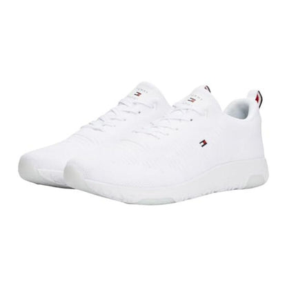 Tommy Hilfiger 'CORPORATE KNIT RIB RUNNER' men's sneakers in white